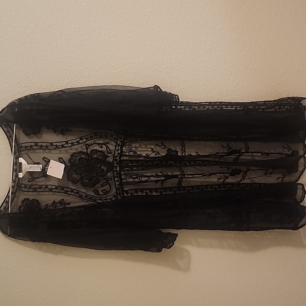 Lauren Conrad Cover Up One Size Black Lace